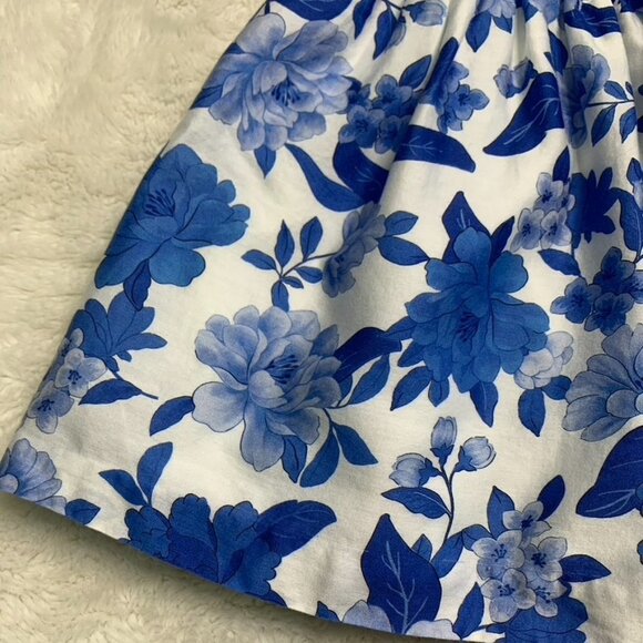 Mayoral Little Girl Blue White Puff Floral Skirt Size 8 Years - Picture 3 of 9